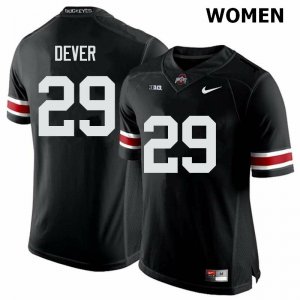 Women's Ohio State Buckeyes #29 Kevin Dever Black Nike NCAA College Football Jersey New Release QMR6044CD